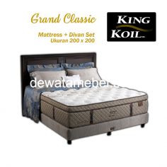 Bed Set Size 200 - KING KOIL Grand Classic 200 Set  - FREE Mattress Protector